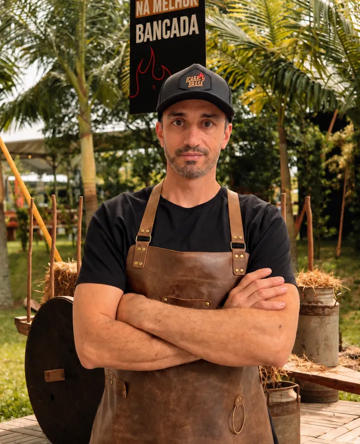 Rafael Zaccaron, assador do Içara em Brasa